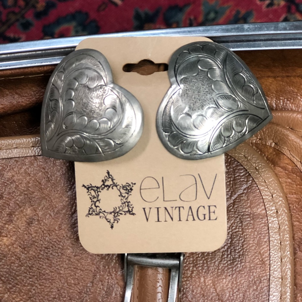 Vintage Steel heart earrings